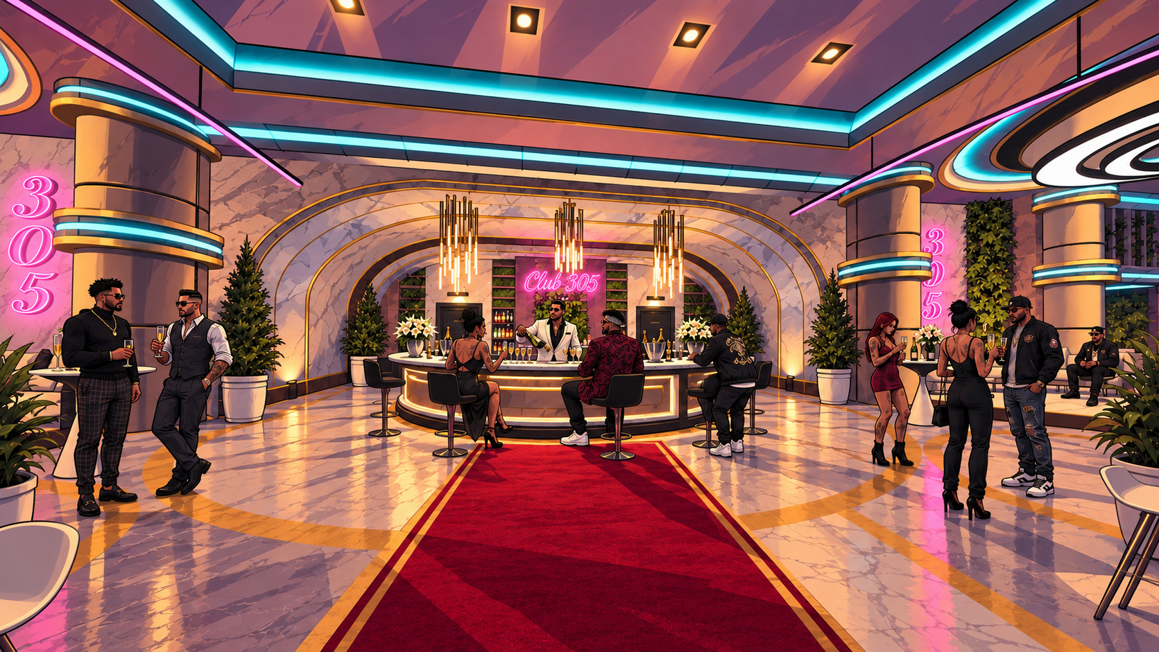 The champagne bar